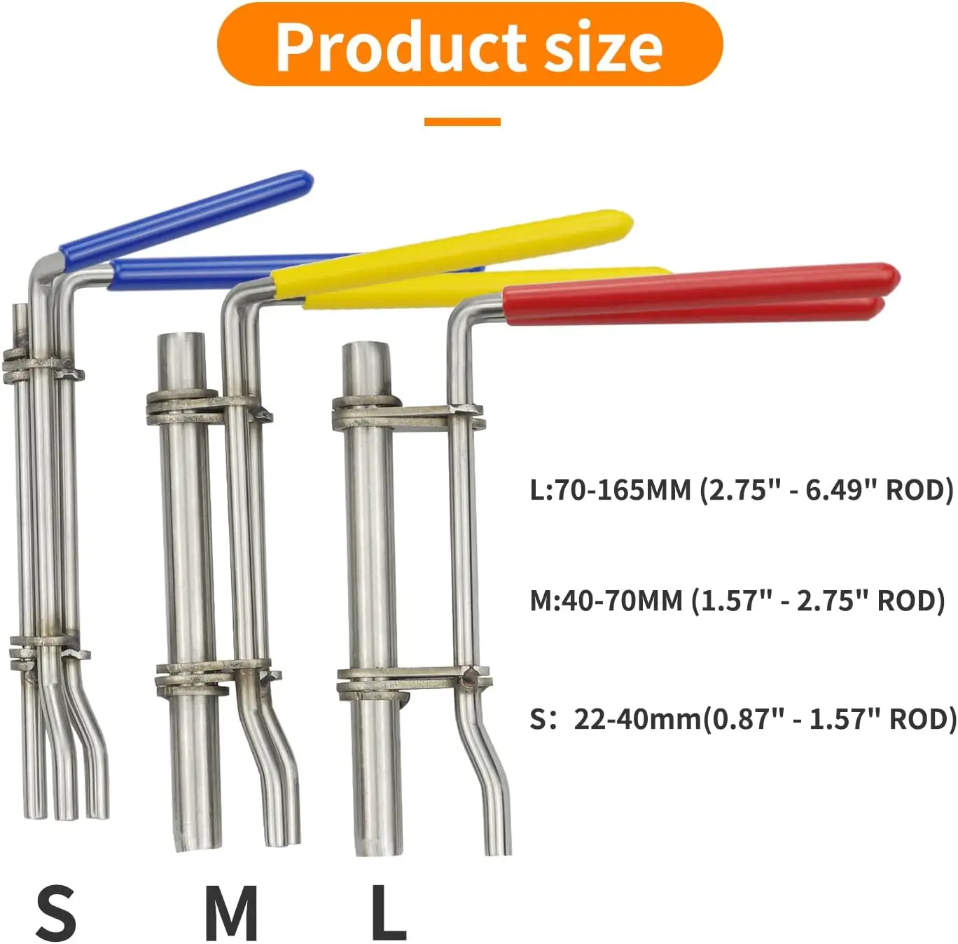 Hydraulic Cylinder Piston Rod Seal Installation Tool, for U-Cup Seal Installer Anti-slip - 3 PCS （S/M/L）