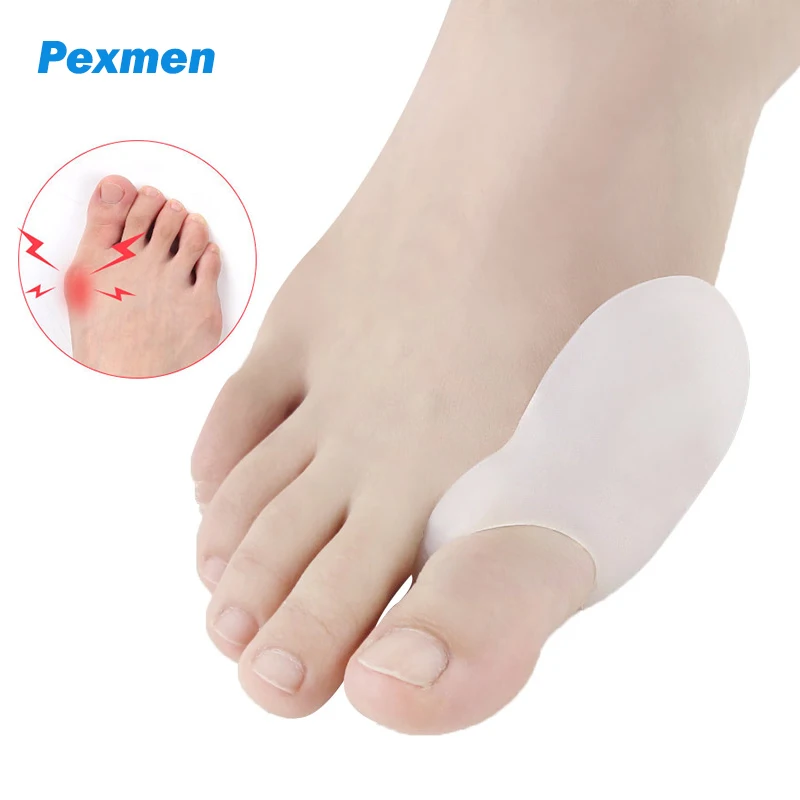 Pexmen 2/4Pcs Gel Bunion Guards Big Toe Protector Cushions and Protects for Relieve Foot Pain from Friction Rubbing and Pressure