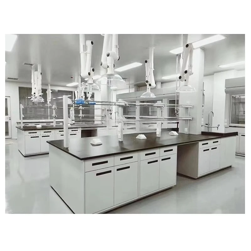 Medical Laboratory Furniture Island Table Electronic Biology Island Work Bench with Sink - view 4