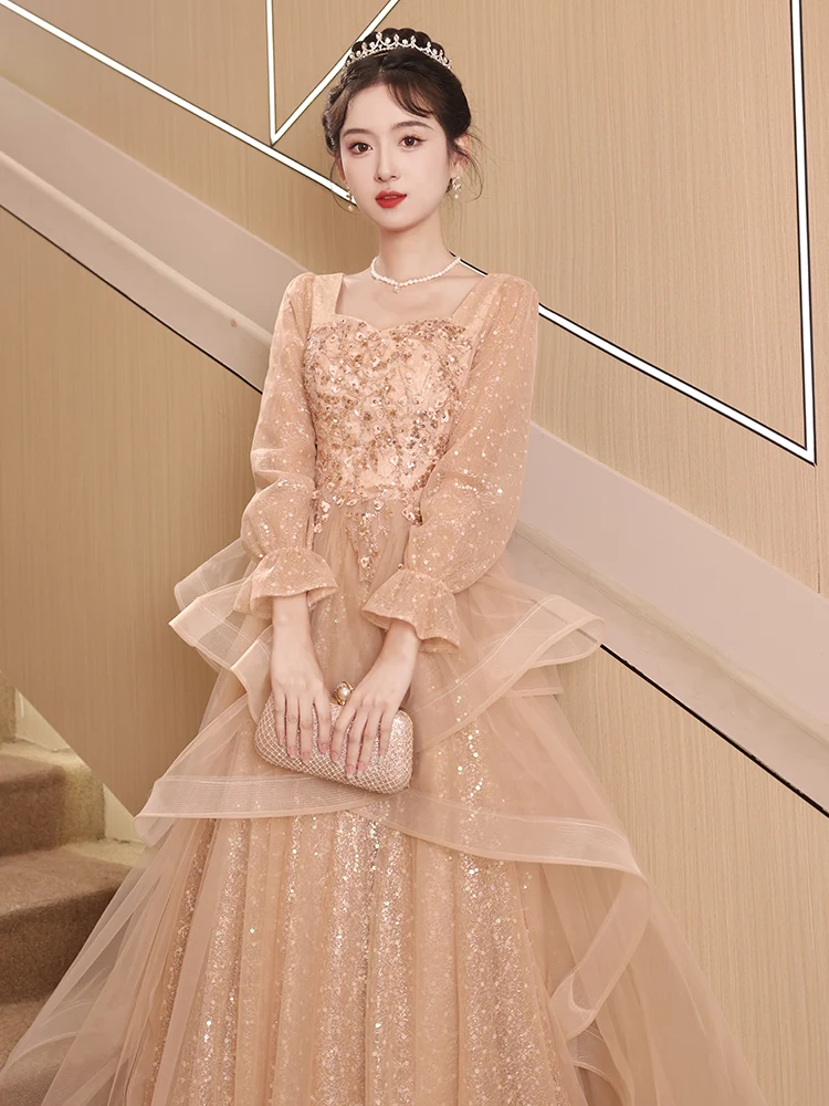 

Ele Princ Sle Evening Dr Small Sc Luxury High End Art Exam aduation Adult Ceremony Women's Faion Dr