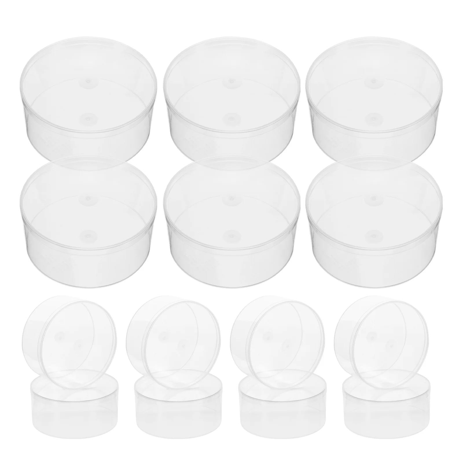 

12Pcs Pet Clear Food Container Snack Box Airtight Reusable Plastic Storage Case for Dried Fruit Nuts Candy Cookies Household Use