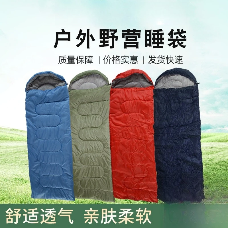 

Envelope Sleeping Bag Outdoor Camping Picnic Camping Bag Thickened Adult Hollow Cotton Winter Hiking Nap Portable Sleeping Bag