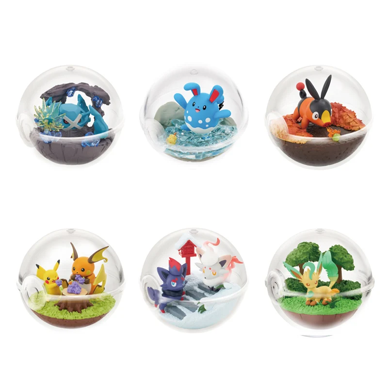 Re-Ment Pokemon Figures Full Set SWING VIGNETTE Decorative Frame Collection Terrarium Collection Series Original Set Toys