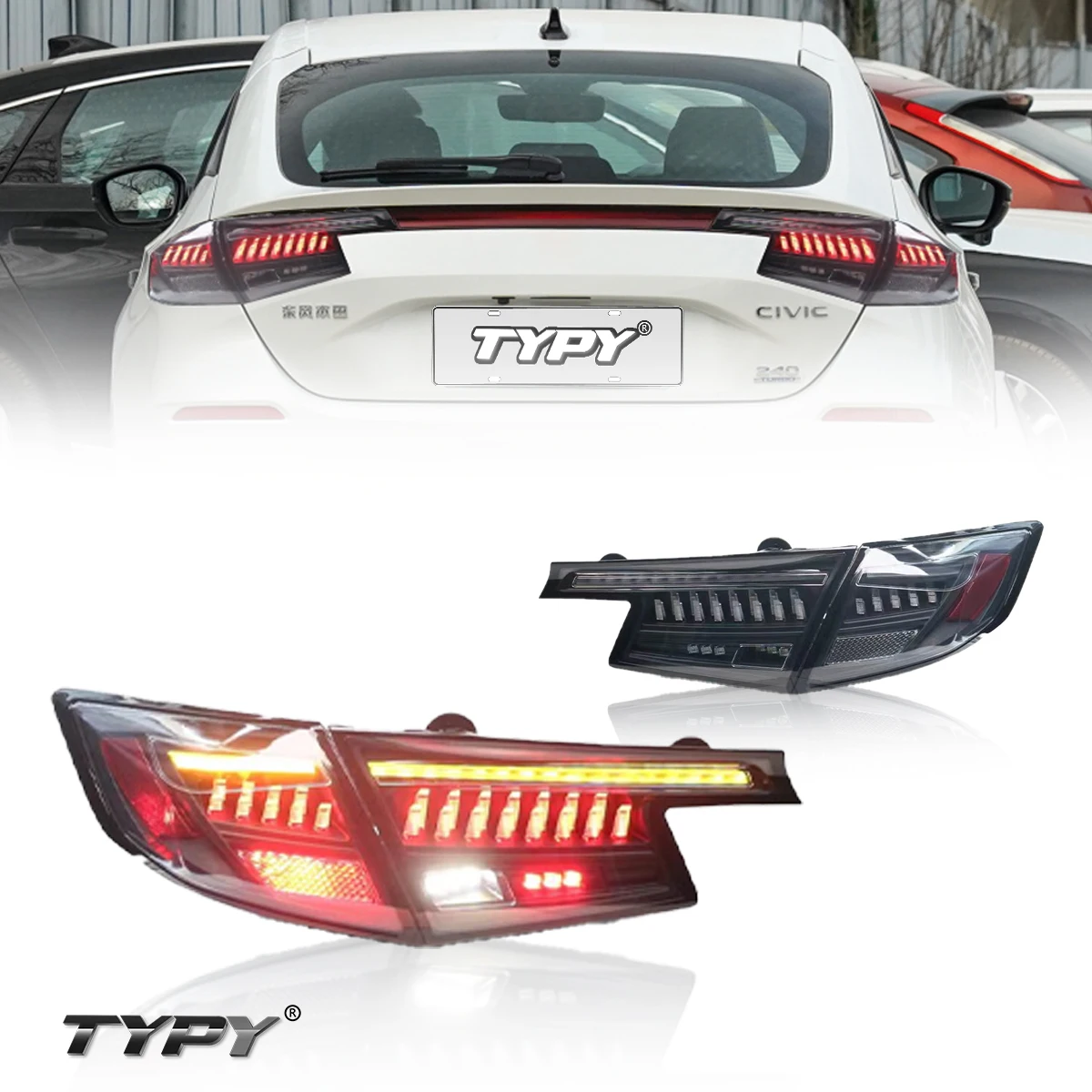 

TYPY New LED Car Taillights For Honda ClVC 11th 2021-2023 Taillight Signals Auto Accessories Dynamic Turn Running Lights