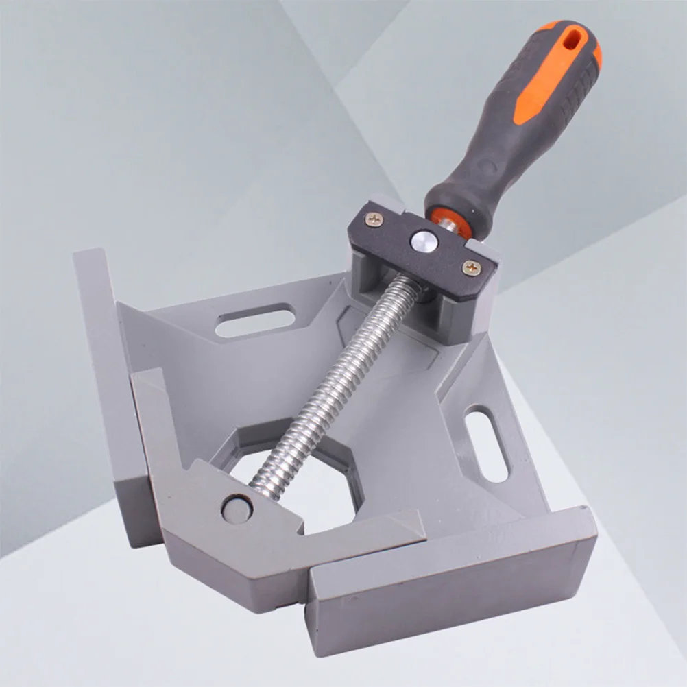 

Right Angle Clamp 2- Fixture Vise Aluminum Alloy 90 Degree Grey Adjustable Corner Clamp Woodworking Furniture Installation