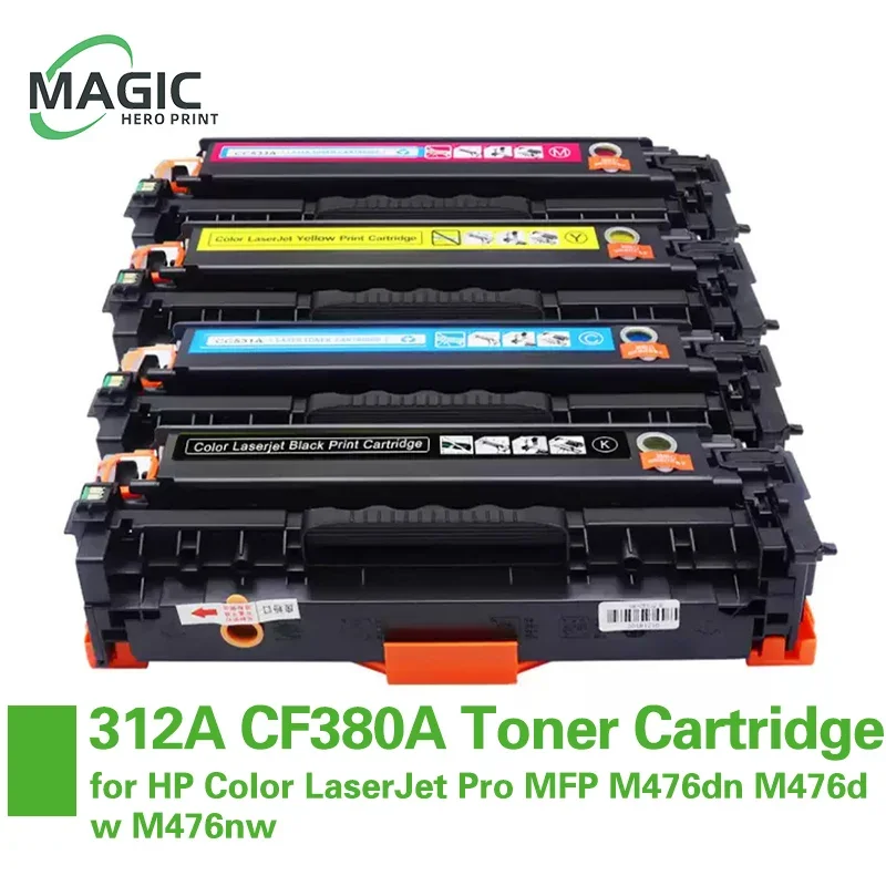 312A CF380A CF381A CF382A CF383A Toner Cartridge Compatible for HP Color LaserJet Pro MFP M476dn M476dw M476nw Printer