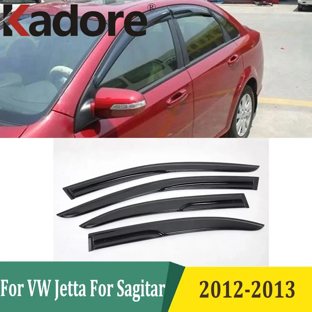 Car Window Visor Cover For Volkswagen Jetta For Sagitar 2012 2013 Window Visor Sun Guard Rain Vent Deflector Shield Accessories