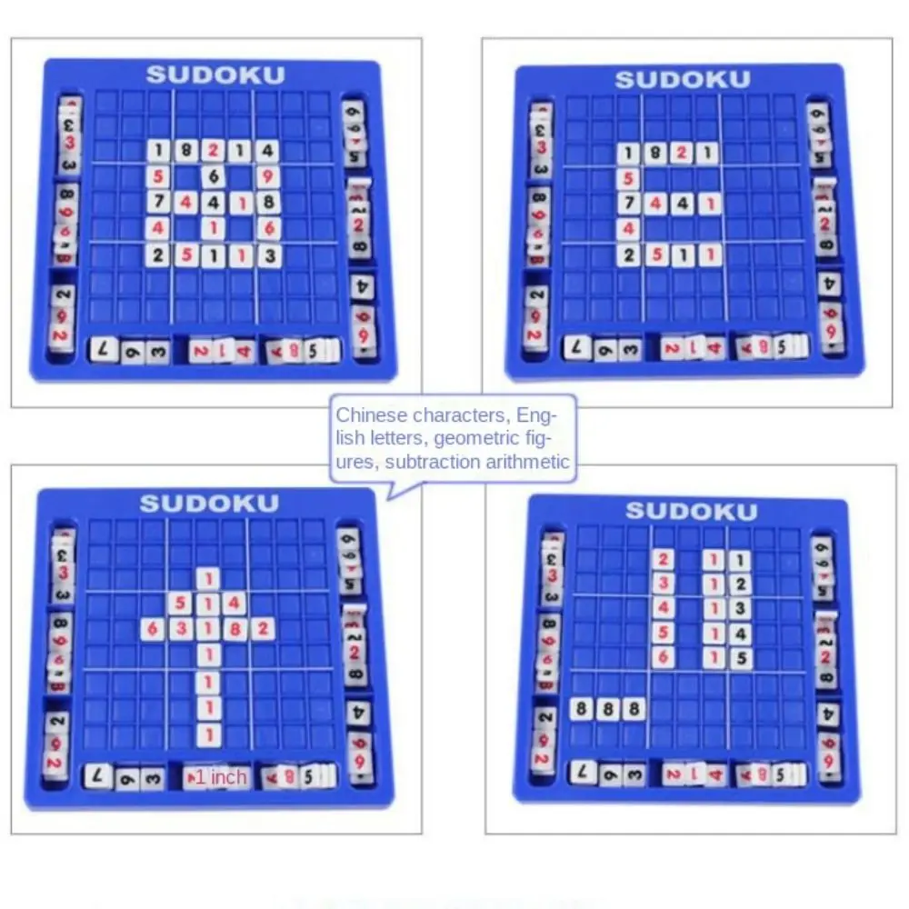 1 Set sembilan kotak mainan selempang Sudoku edukasi Dini mainan Puzzle Sudoku internasional meja permainan logika inferensi