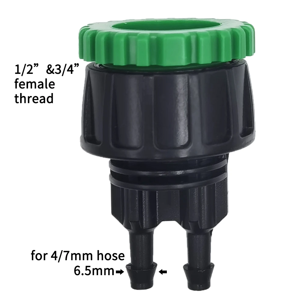 5M-50M Watering Hose 4/7 mm Garden Pipe Tubing W/ 1/2''&3/4'' Integrated Connector for Irrigation Systems Kit Greenhouses