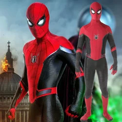 Far From Home Spiderman Costume Cosplay Tom Holland Zentai Bodysuits Spandex Superhero Costume Halloween Cosplay for Adult Boys