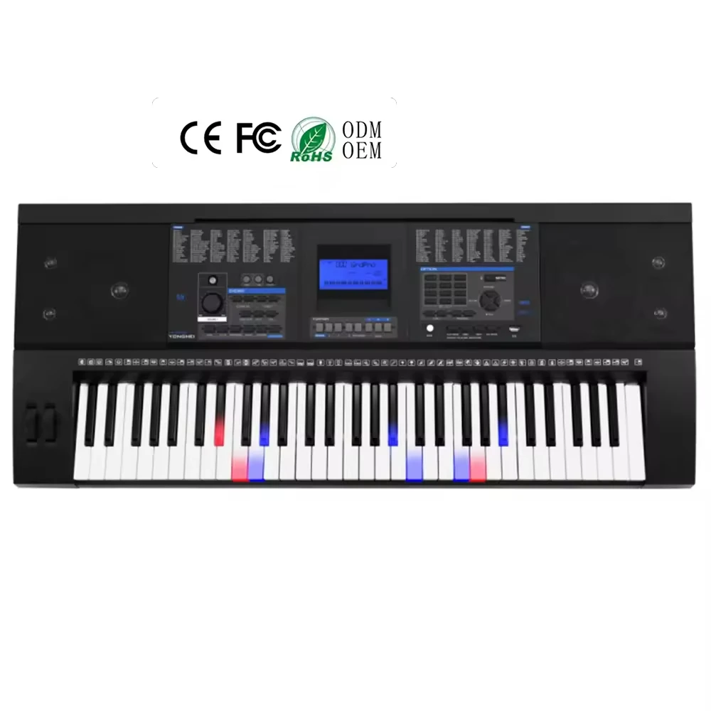 

61-Keys LCD Display Digital Piano Keyboard Clear Display MIDI Electronic Organ for Music Enthusiasts