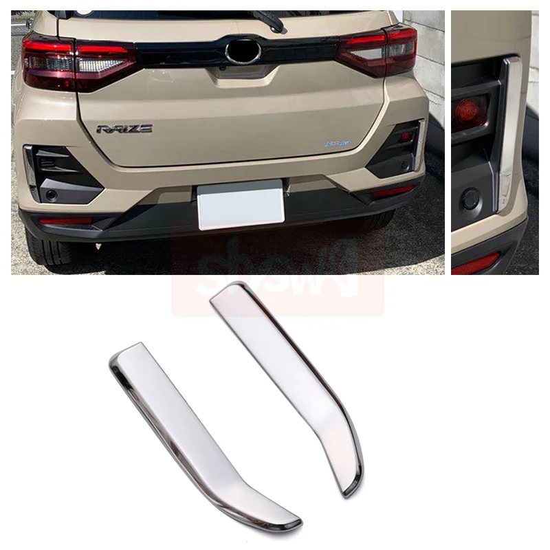 For Toyota Raize A200A/210 Modified Silver Trim Car Styling Rear Reflector Garnish Winker Lamp Cover Stainless Steel Accessories