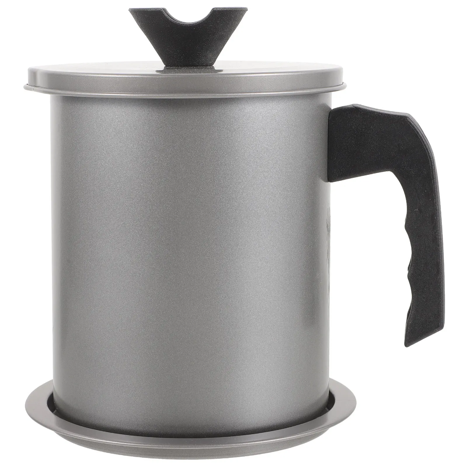 

2.0L Oil Storage Can Stainless Steel Strainer Pot Grease Container Filter Tiny Particles Reusable Frying Oil Kitchen Practical