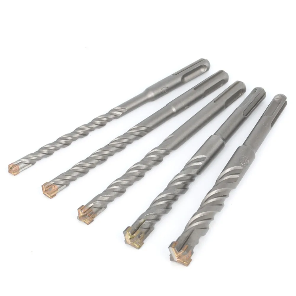 1Pc Concrete SDS Plus bit Cross Cutter head double auger Hammer 110mm 160mm 200mm Wall Brick Block Electric Hammer Masonry Bit