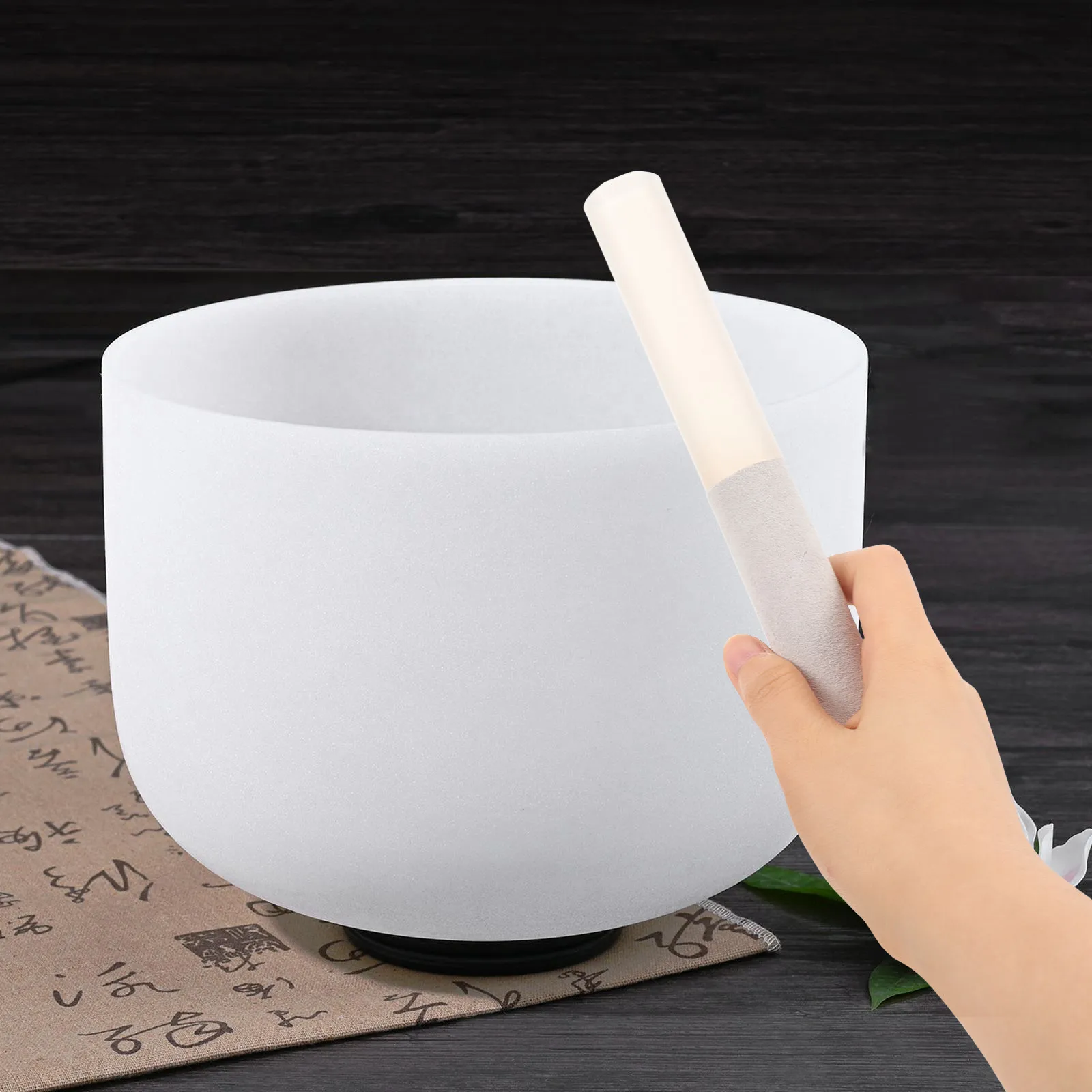 Singing Bowl Mallet Crystal Acrylic Sturdy Sound Bowl Striker Clear Tone Easy Hold for Yoga Music Fans Chanting Bowls Mallet
