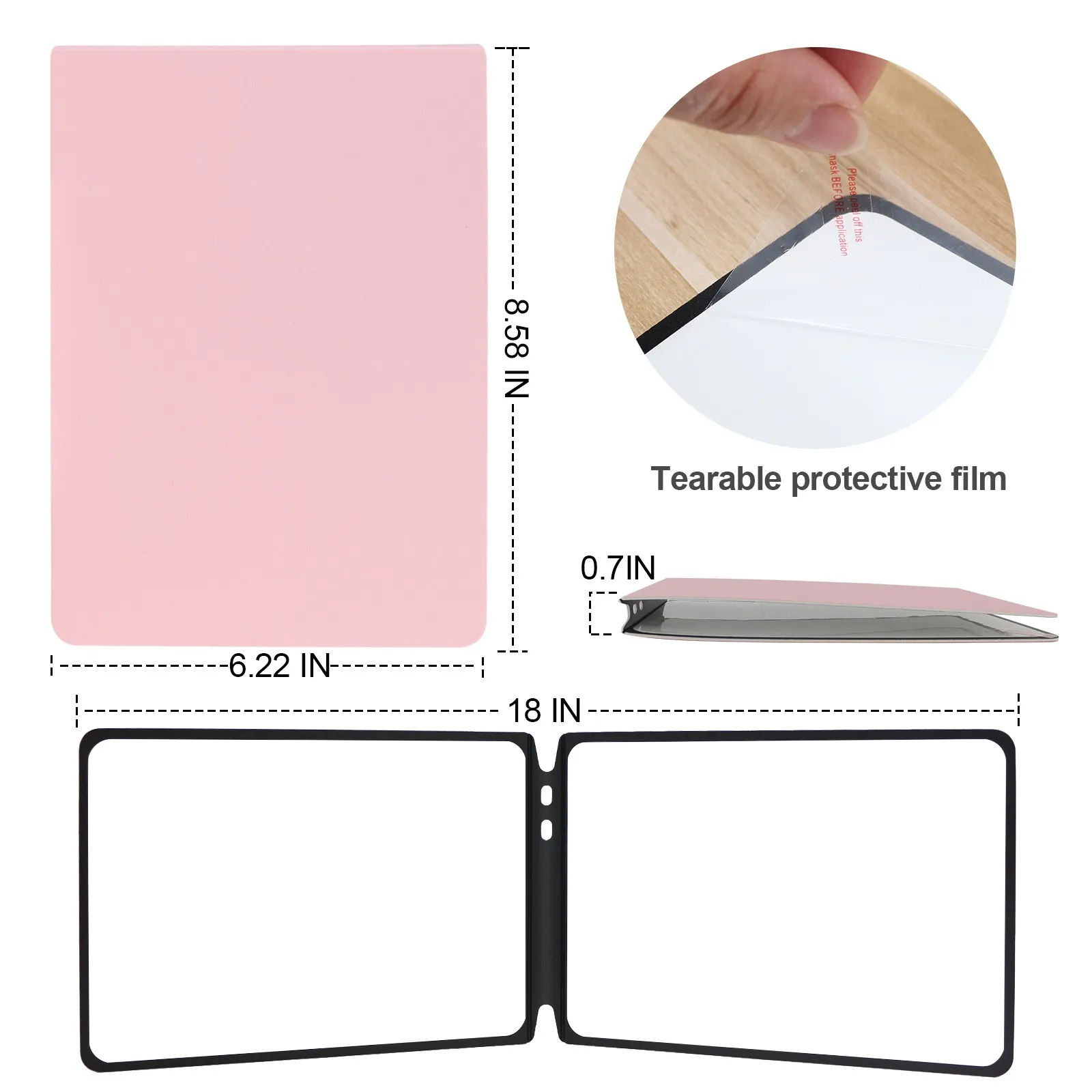 Reusable Whiteboard Notebook Set With Whiteboard Pen Erasing Cloth PET Panel Memo Pad Weekly Planner Portable Stylish Office