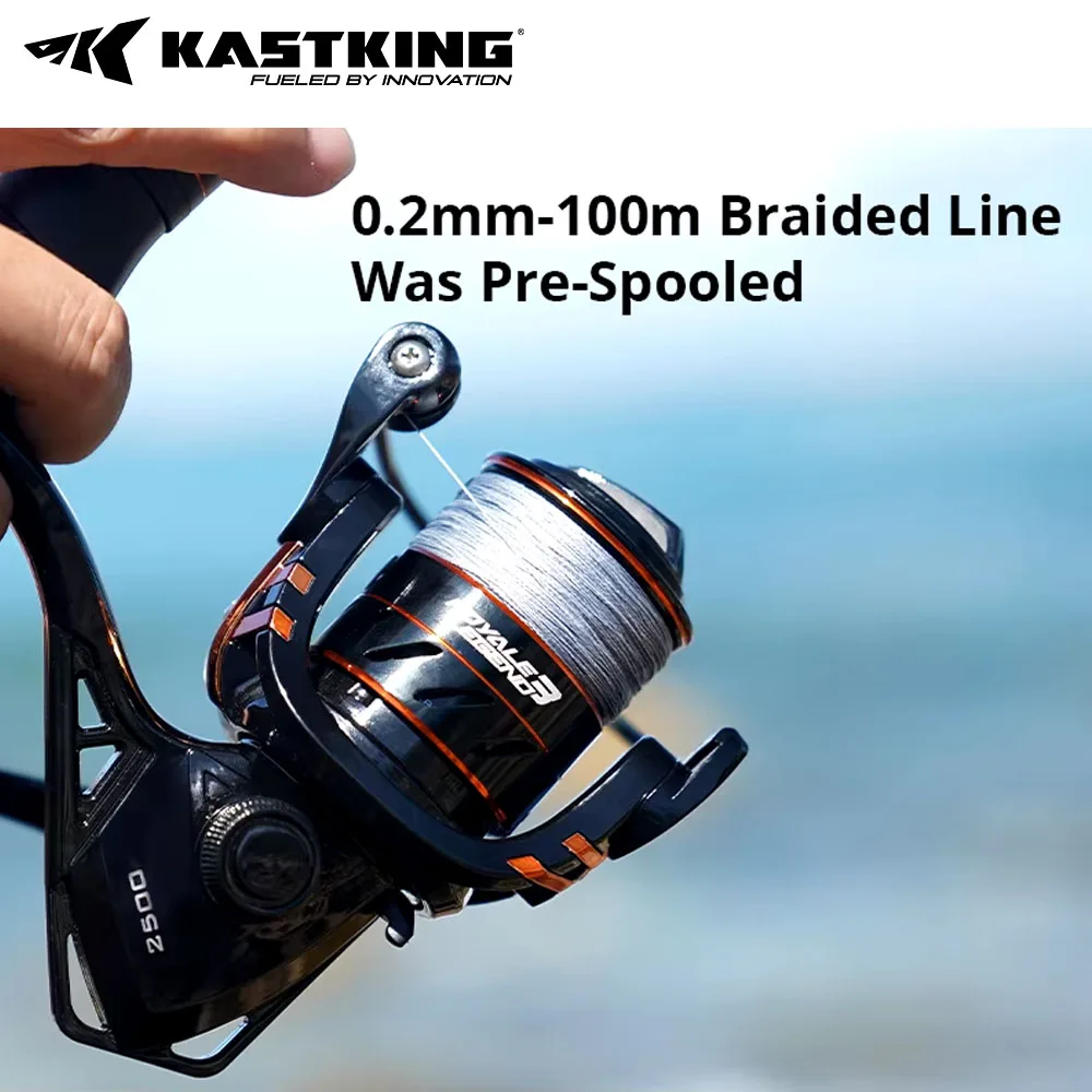 KastKing Spinning Reel and Rod Combo Set Brutus Portable Fishing Rod and Royale Legend III Spinning Reels with 137m Braided Line