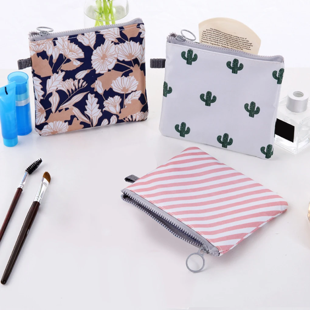 Sanitary Napkin Bag Cotton Storage Small Pouch Cosmetic Waterproof Case