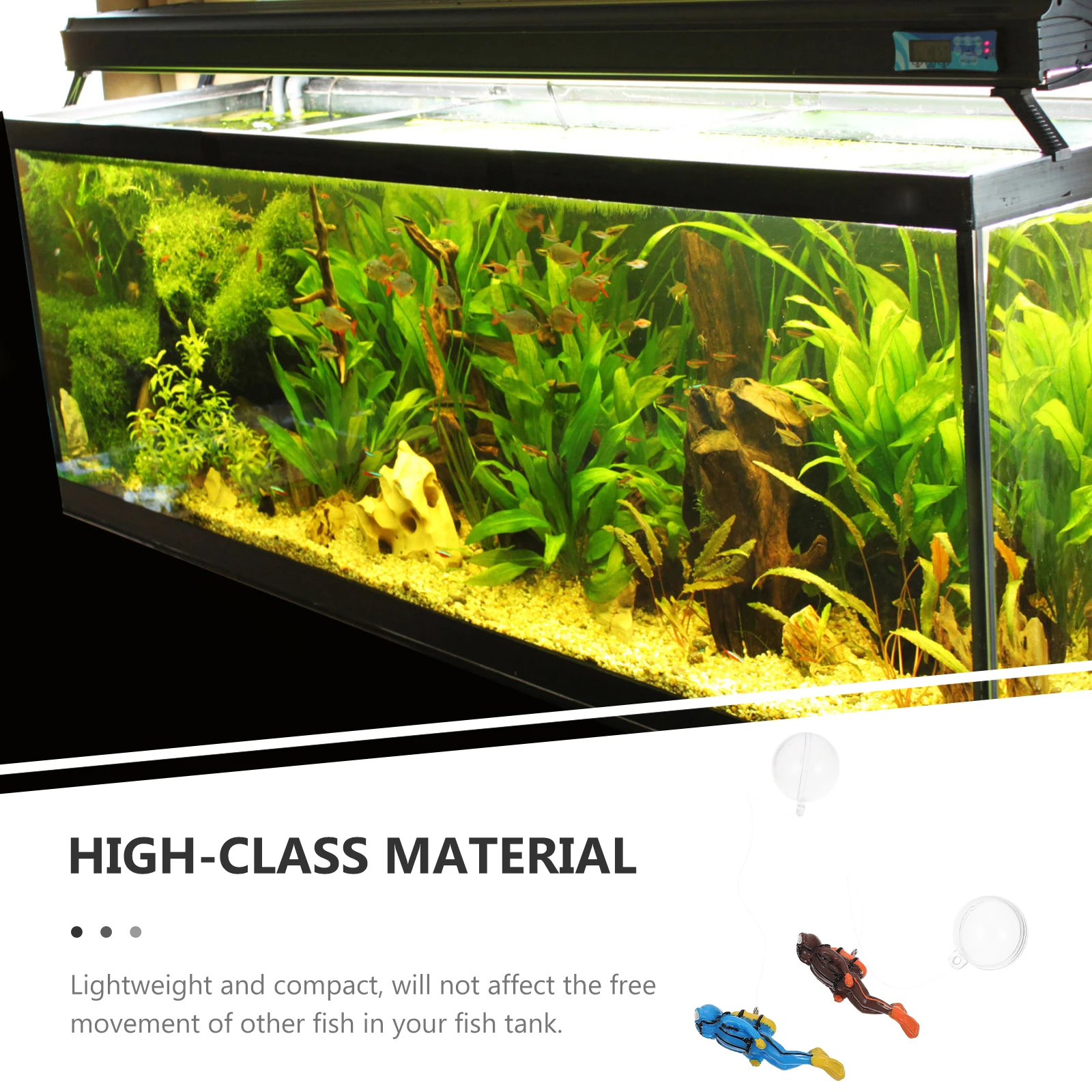 

2 Sets Plant Floating Decorative Balls Fish Tank Decorations Resin Diver Aquarium