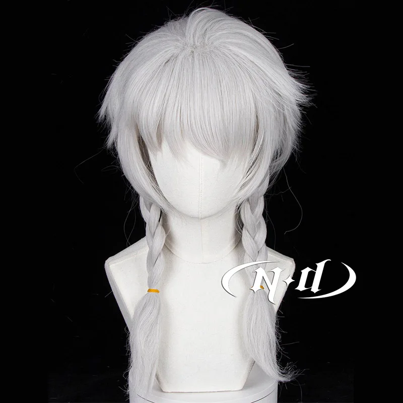 شعر مستعار أبيض تنكري لحفلة الهالوين ، شعر مستعار تأثيري ، حفلات هوية ، هزلية ، إيلي ، صراف الحظ