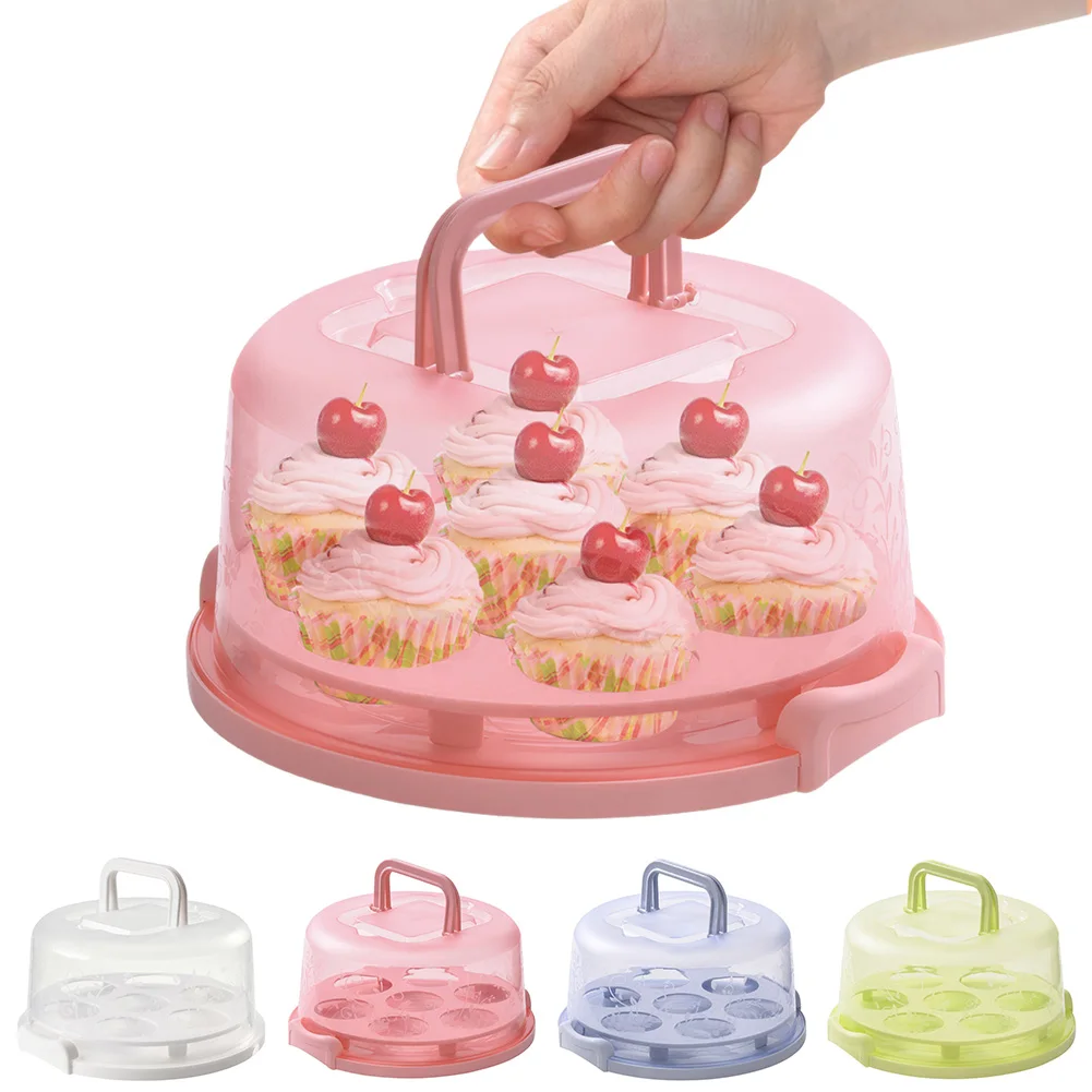 

8 Inch Cake Carrier with Lid and Handle Cake Holder Portable Cake Container for Any 6-8 Inch Cake Storing