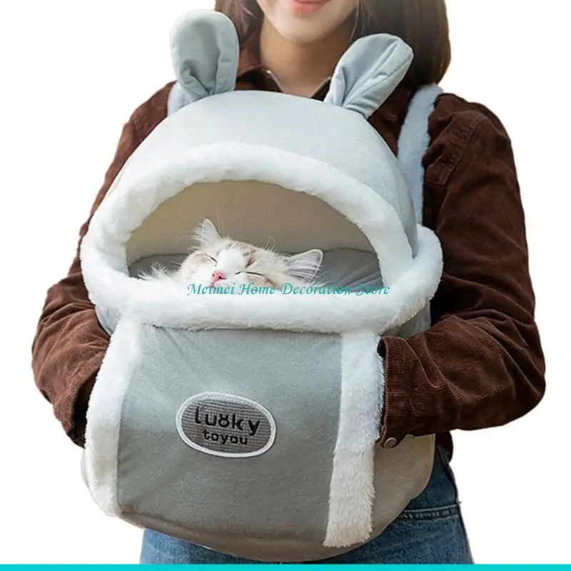 

H7BF Kitten Winter Warm Chest Bag Travel Carriers Portable Backpacks