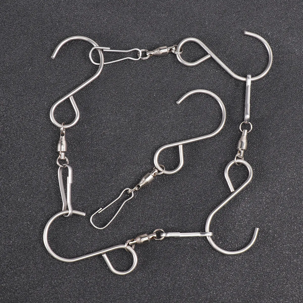 

8Pcs Multi-Function S Hooks Swivel Degree Rotation for Wind Chimes Crystal Rotators Billboards Swivel Hooks