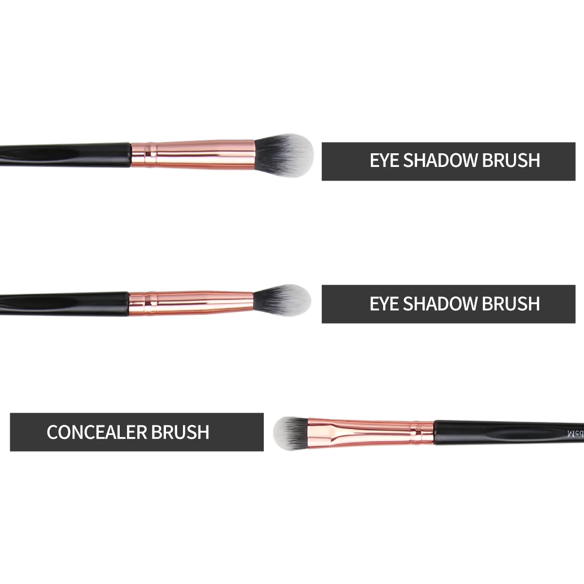 MAANGE-Ensemble de pinceaux de maquillage professionnels pour les yeux, fard à barrage, fard à barrage, contour des yeux, mélange cosmétique, outils de maquillage, 3 pièces