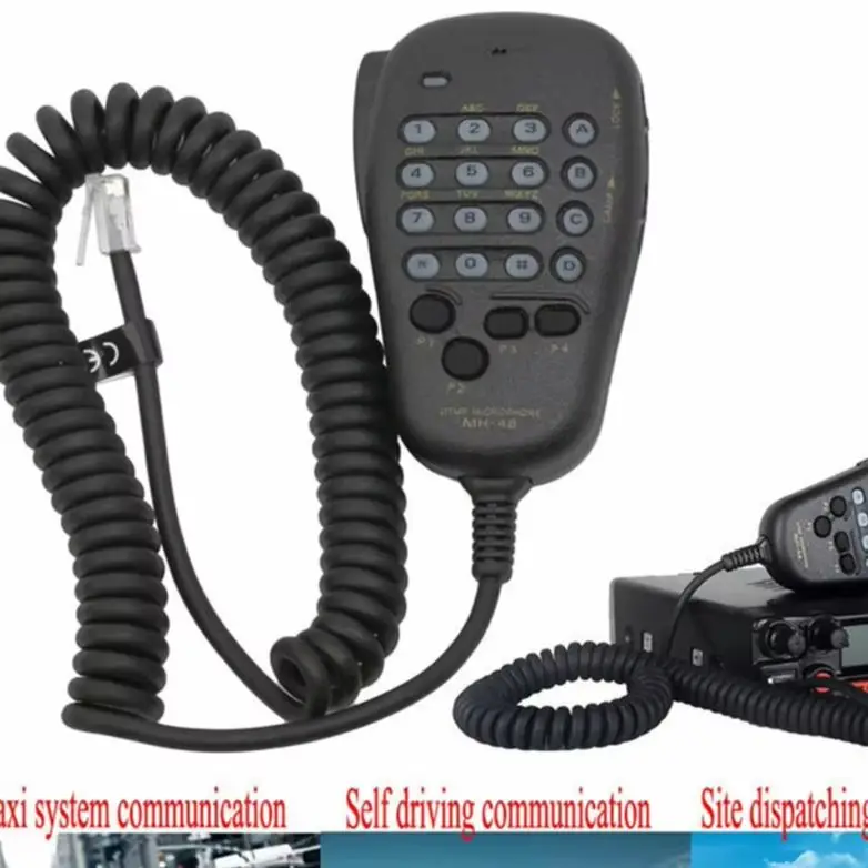 MH-48A6J Speaker Microphone With Coiled Cable 6 Pin For RJ45 Backlit Keypad For Yaesu FT-7800R FT-8800 FT-8900R For Ham Radio