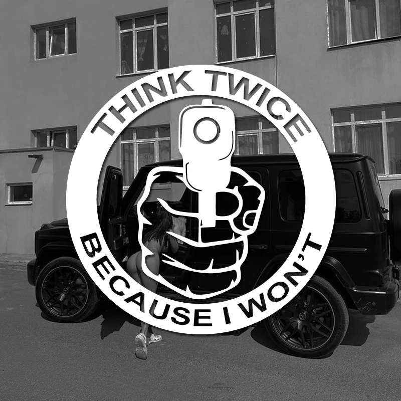 “Think Twice” Before Entering: Durable Vinyl Stickers for Home&car  Security