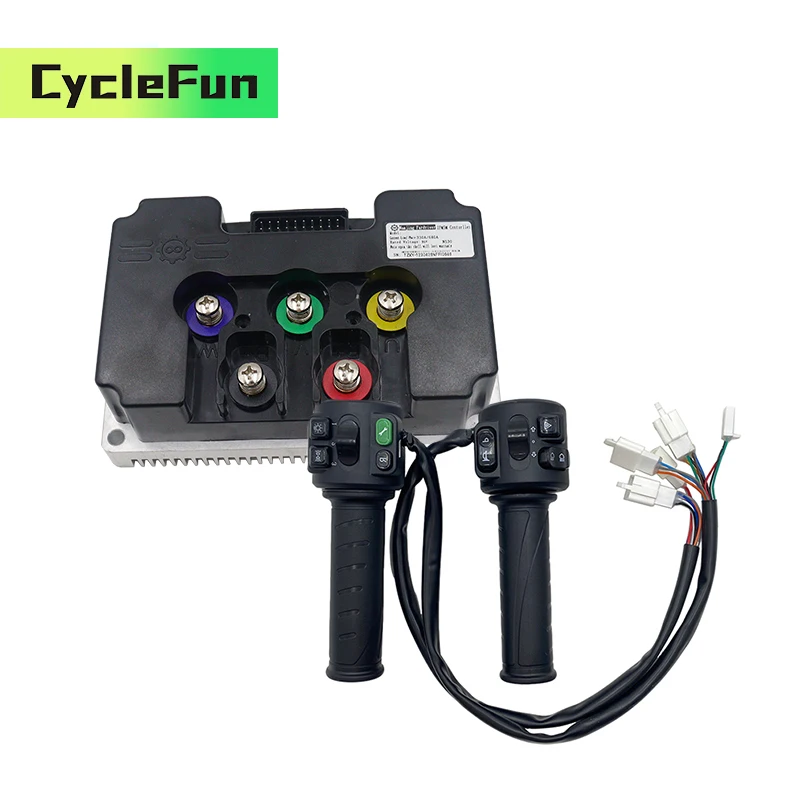 

FarDriver ND72340 V2 48 В-72 В постоянного тока 120 А фазовый 340 А 2 кВт-3 кВт контроллер датчика Холла с дроссельной заслонкой T08 для электрического мотоцикла, скутера