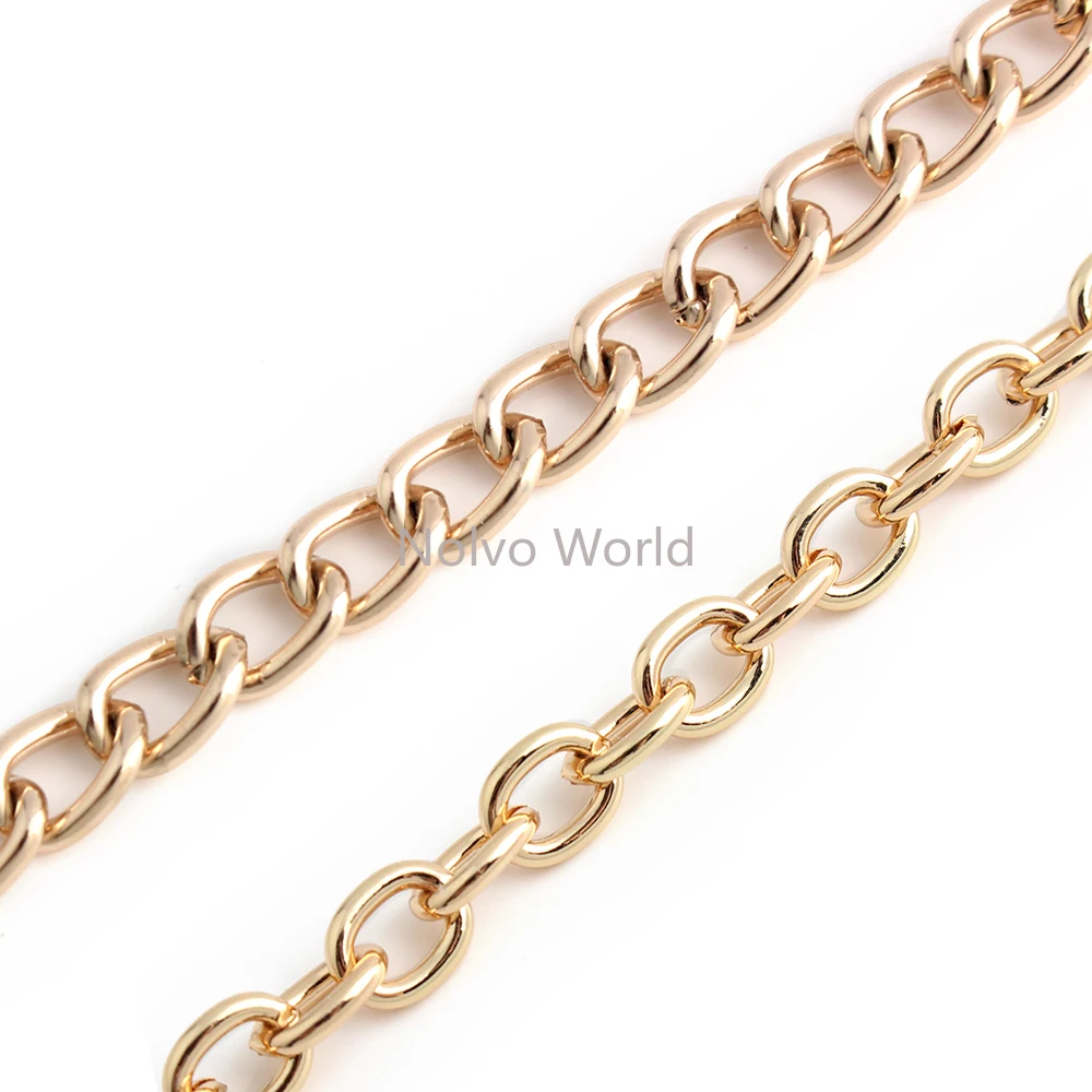 2/5/10PCS 7mm Gold 120cm Metal Bag Chain Strap With Length Adjustable Ball For DIY Replacement Shoulder Straps Purse Accessories