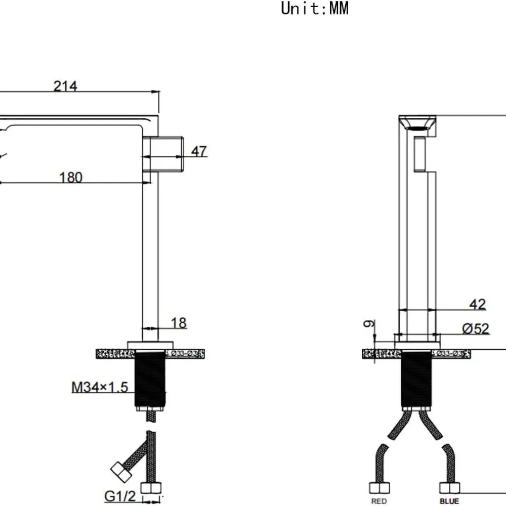 Chrome Single Handle Tall Spout Mixer Faucet for One Hole Vessel Basin Sink Bowl Vanity Lavatory