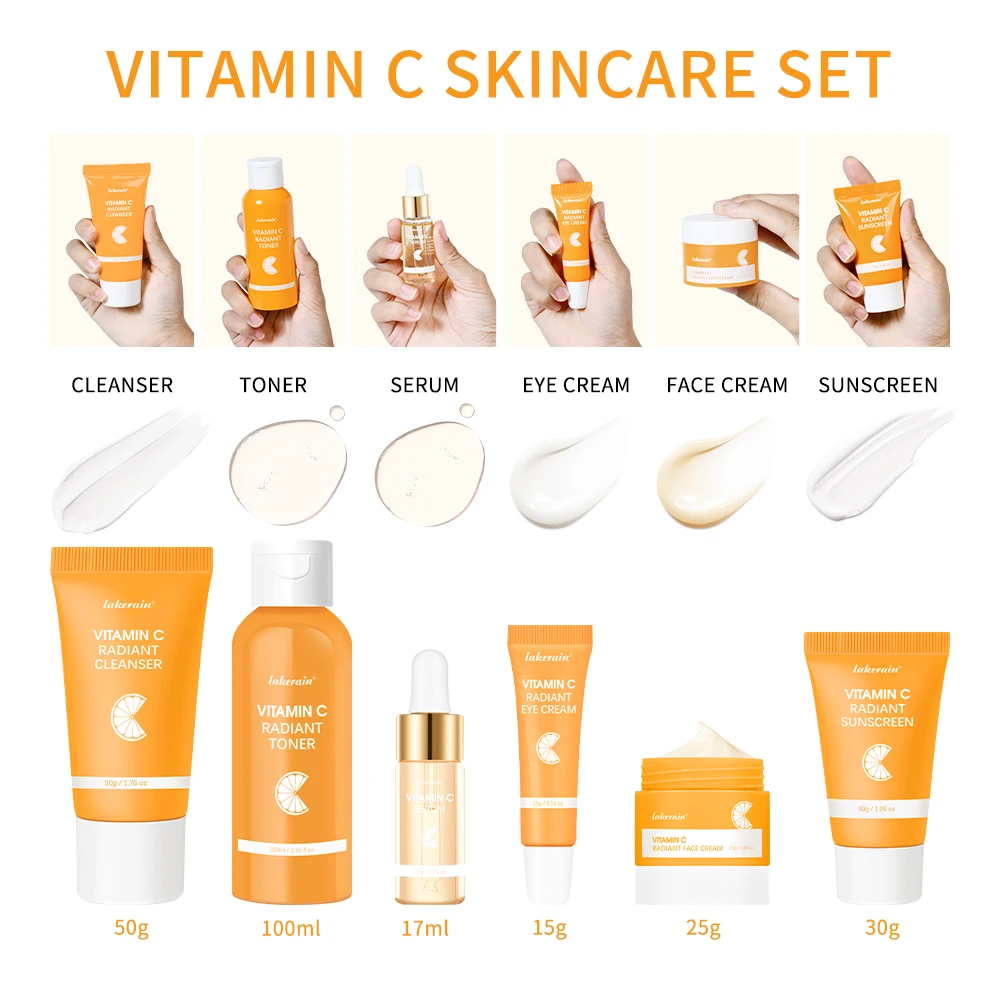 Complete Vitamin C Skin Care Kit - Fight Pigmentation, Smooth Wrinkles, for a Youthful Glow and Nurture Your Skin