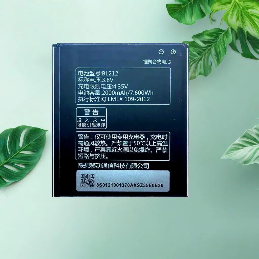 

Long-Lasting Battery BL212 For Lenovo S8 S898T A708T A628T A620T Mobile Phone 2000Mah