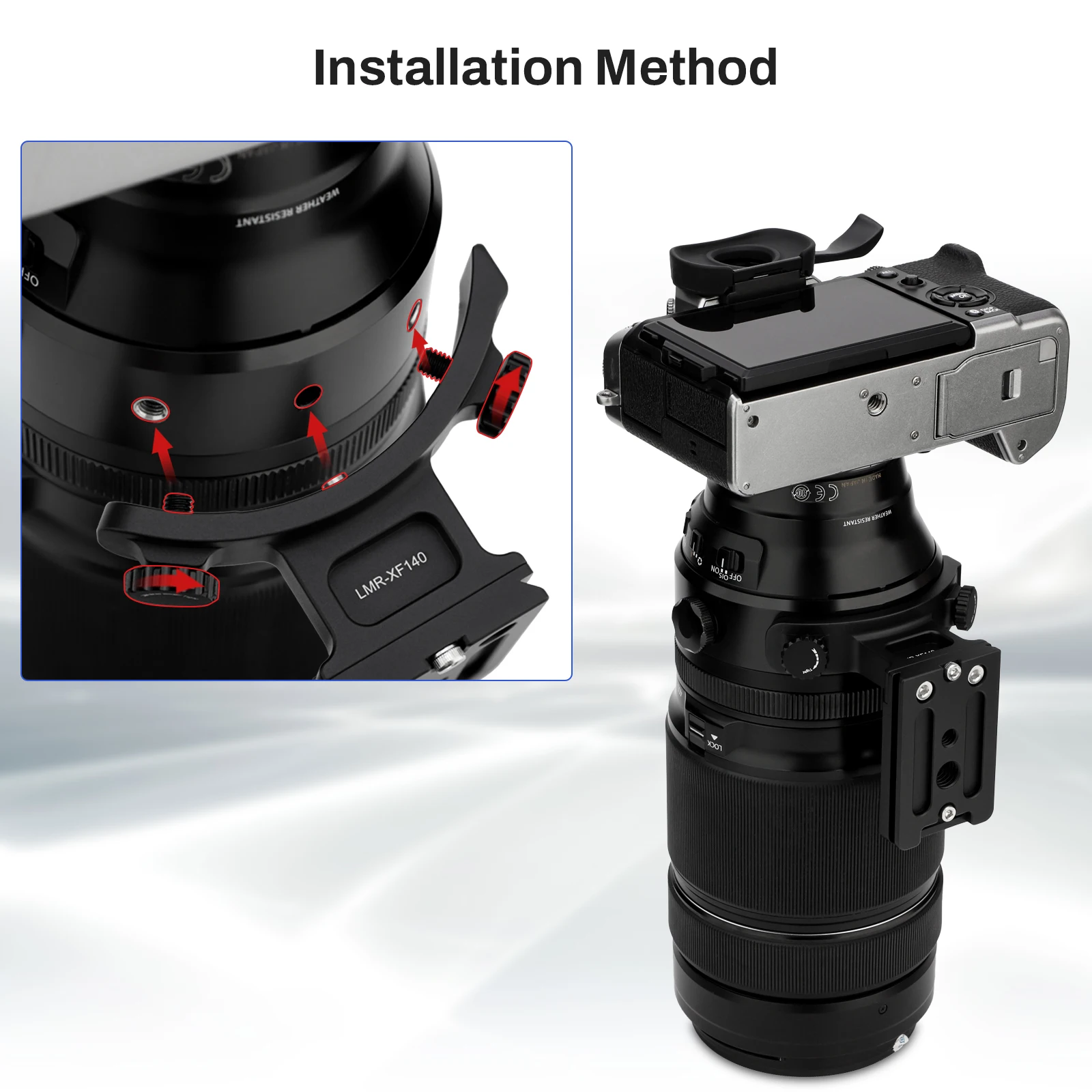 Haoge LMR-XF140 Tripod Mount Ring for Fujifilm XF 100-400mm F4.5-5.6 R LM OIS WR Lens