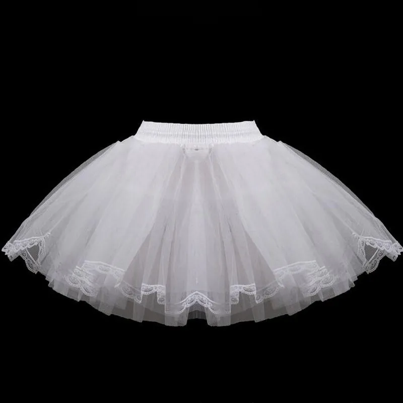 Petticoat เด็ก3ชั้น Hoopless สั้น Petticoats ชุดเดรสผู้หญิงลายดอกไม้ Crinoline สำหรับงานแต่งงาน Little/เด็กหญิง/เด็ก/เด็กกระโปรง