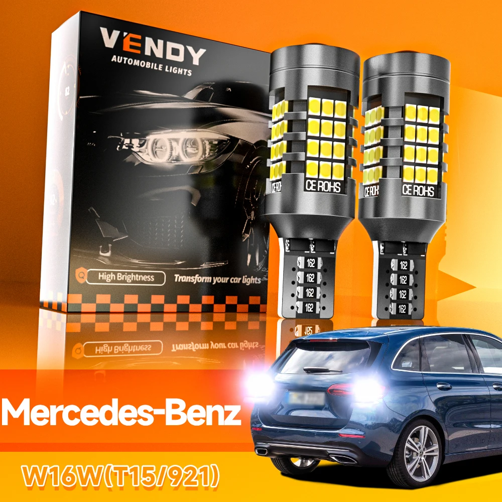 2 uds luz LED de marcha atrás Blub lámpara de respaldo W16W T15 921 Canbus para Mercedes Benz W176 W177 W246 W242 W247 W205 S205 C117 X117