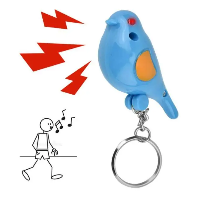 bird keychain whistle Key Finder Wireless Alarm Smart Tag Key Locator Keychain Tracker Whistle Sound LED Light Things Tracker