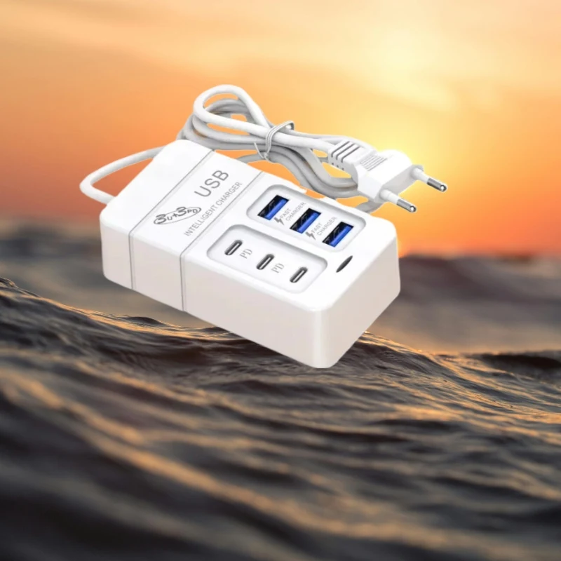 Hot 50W/35W 6/10Ports USB Mobile Phone Power Strip Charger Portable Fast Charging Travel Charger For iPhon Samsung Wall Adapter