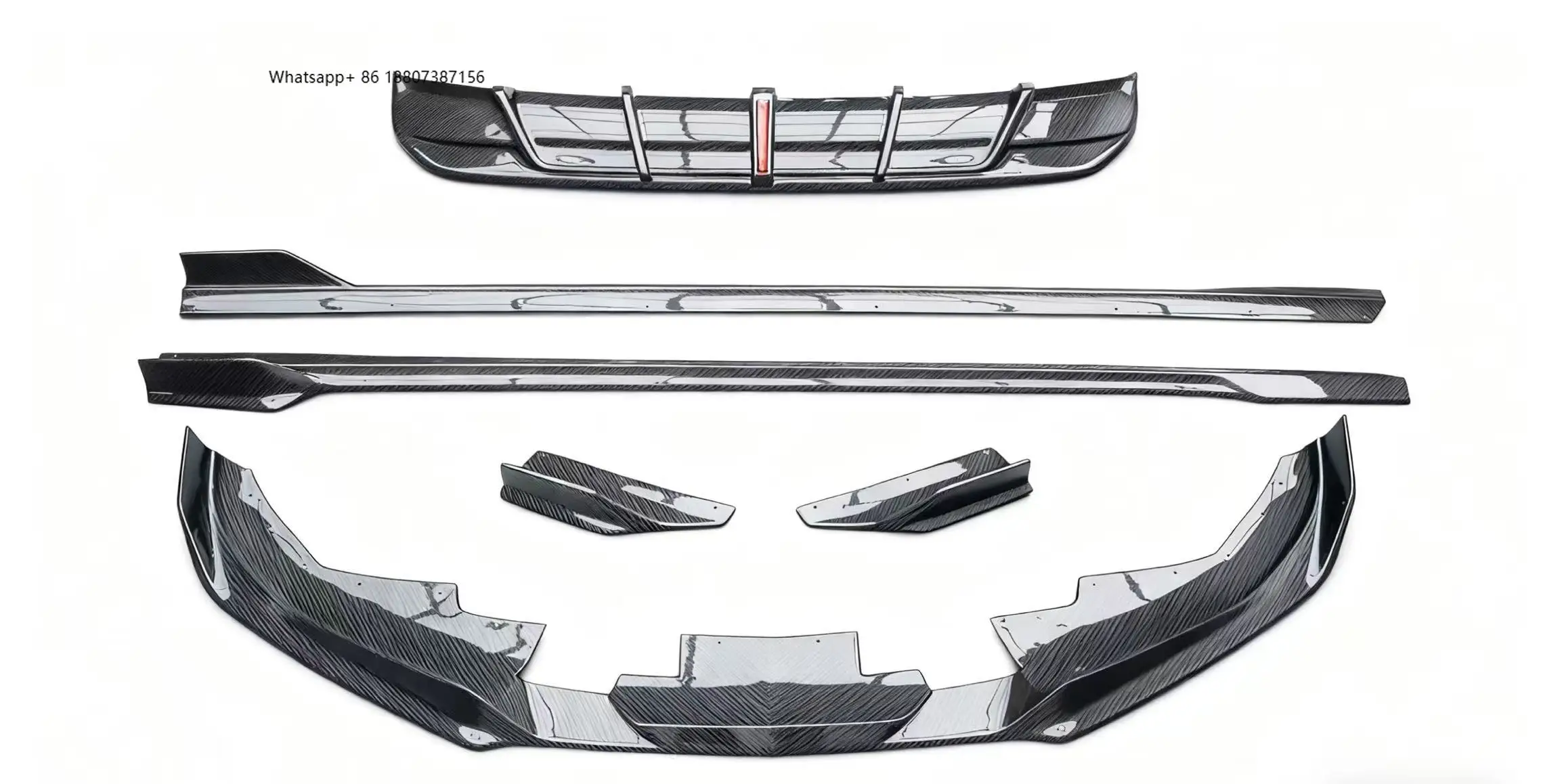 

New for 4 Series G26 430i Carbon Fiber Body Kit with Exhaust Front Lip Diffuser Side Skirt Spoiler Bumper