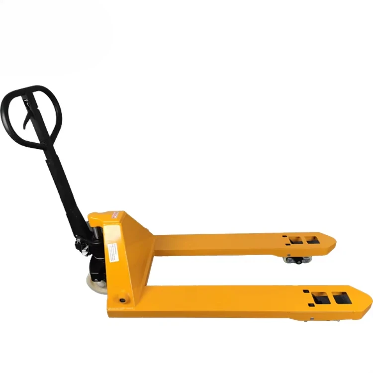 OEM-Trolley-Handgabelstapler für Lager und Logistik. Robuste 5-Tonnen-Stahl-Palettenheber-Maschine mit Skate