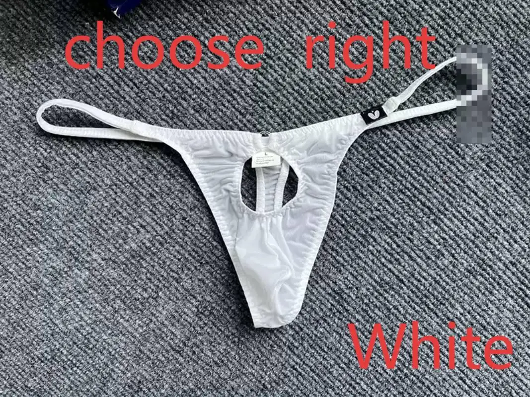 Men's Low Rise G-String Thongs Hollow out Sexy Underwear with Rings Multiple Colors Pure Color Styling No Cover Panties
