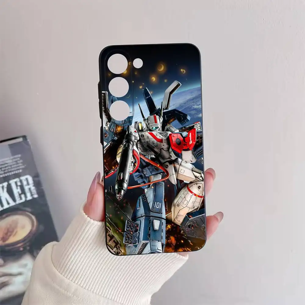 R-robotech – coque de téléphone Macross, étui noir souple pour Samsung Galaxy A73,72,51,53,52,71,22,5G, Note,J7,8,9