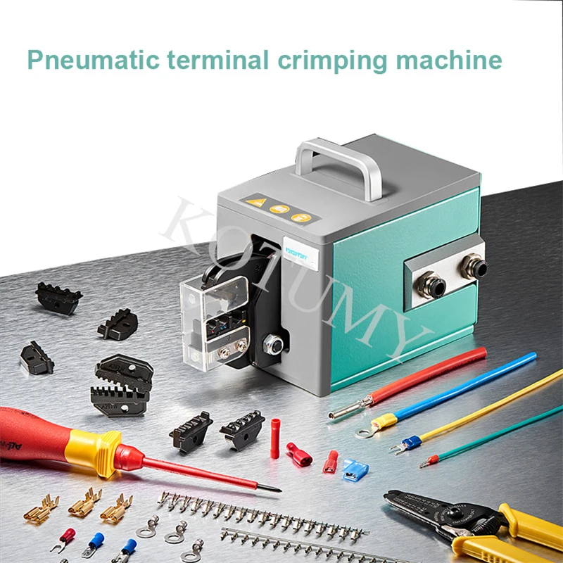 Pneumatic Terminal Crimping Machine Cold Crimping Terminal Copper Nose Tube Insulation Cable Wire Terminals Crimper Tool 0.5-16m