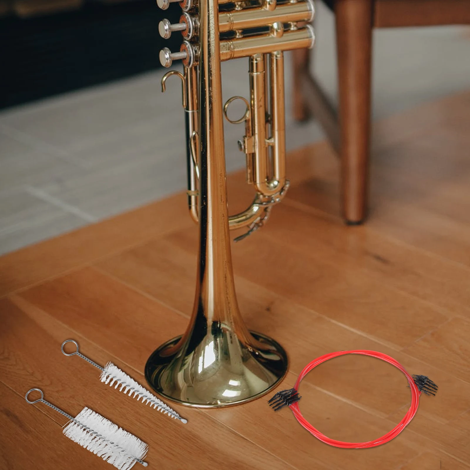 

Small Trumpet Cleaning Kit Cornet Care Tools Brush Set Instrument Accessories Flexible Safe Non Scratch Long lasting