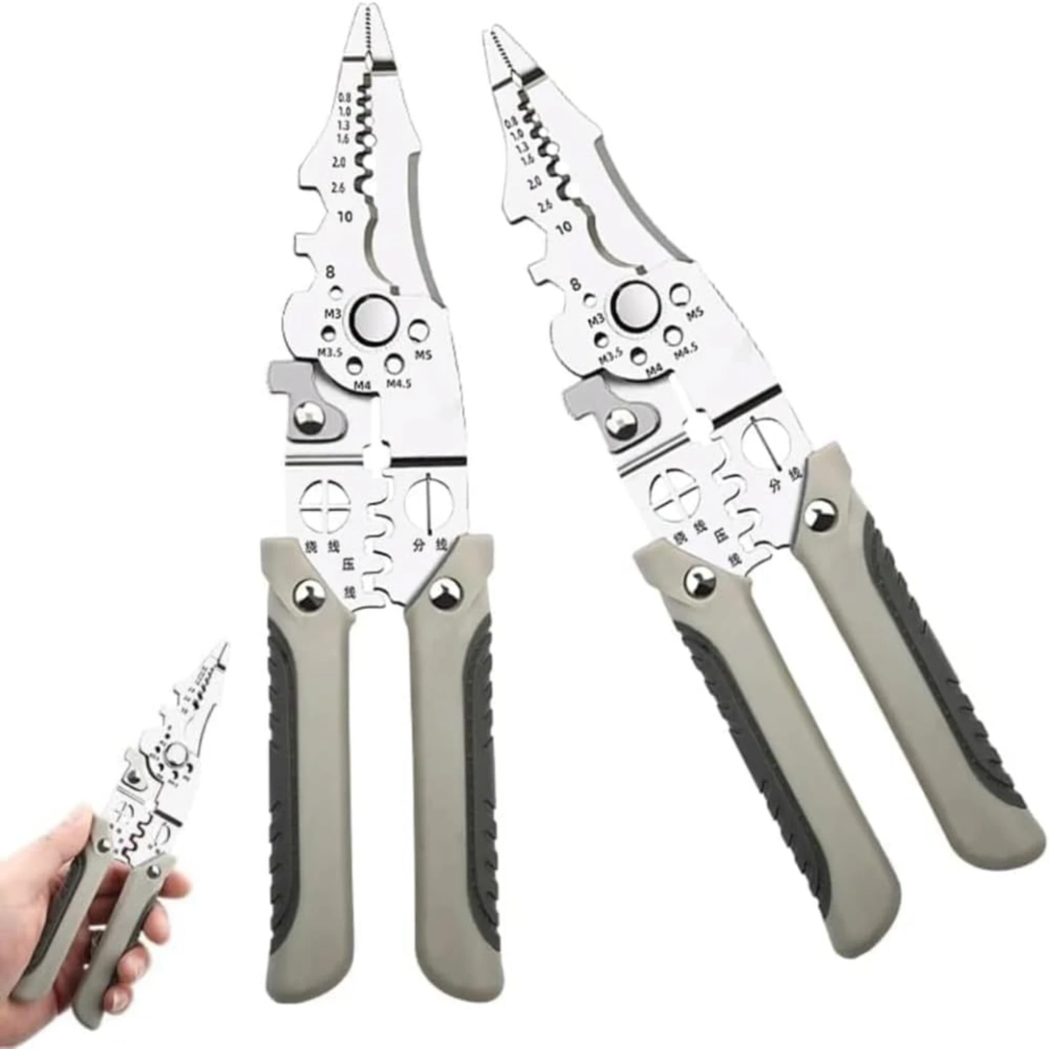 Efficient and reliable adjustable wire stripping and crimping pliers - a versatile tool for effortless cutting, stripping, and c