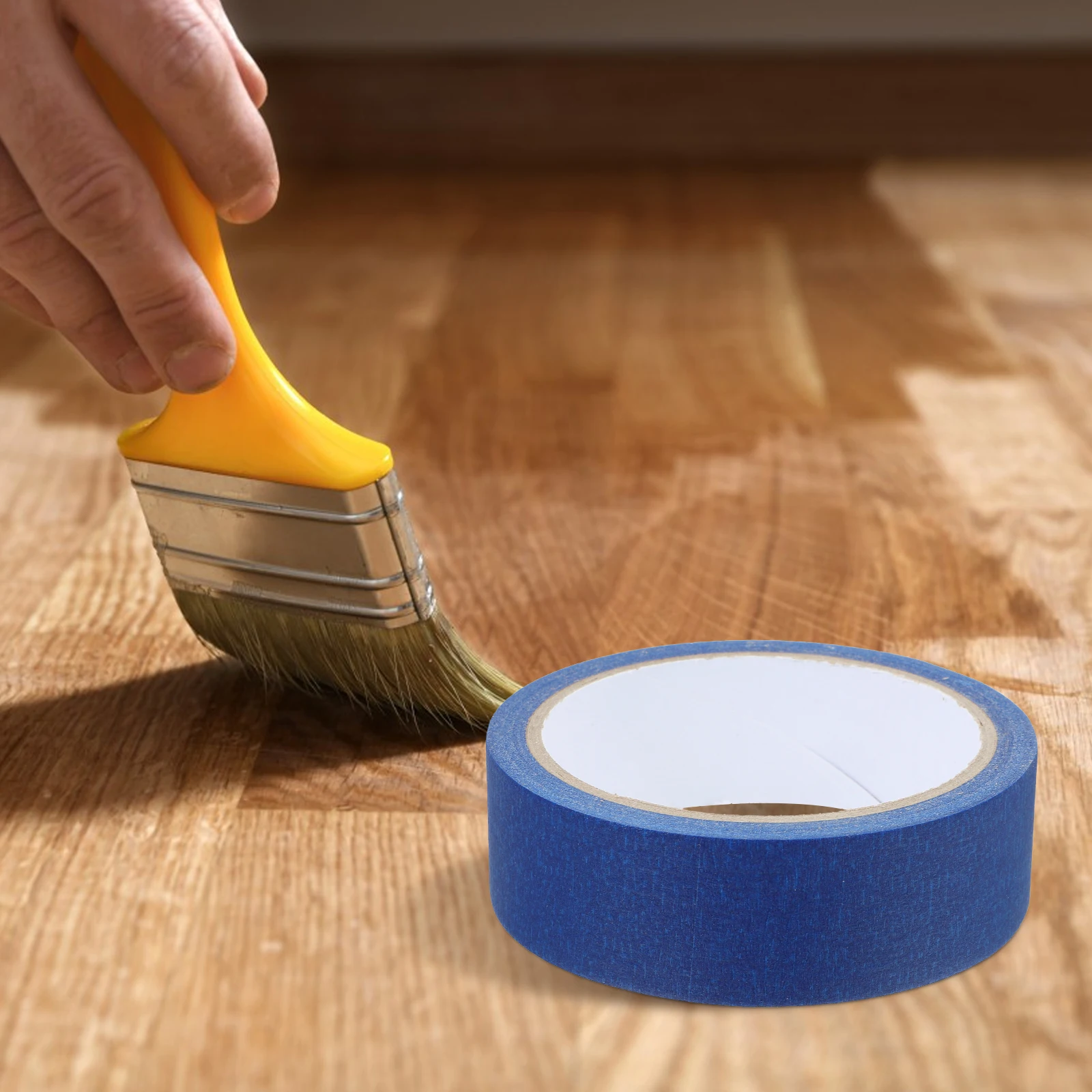 

4 Rolls Masking Tape Adhesive For Painting Diy Crafts Spraying Surface Protection Premium Paper Tape For Wood Drywall
