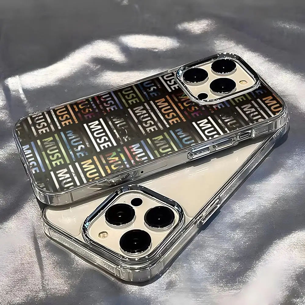Muse Band Liedtexte Musik Songs Handyhülle für iPhone 17 Pro Max 16 15 14 Pro Max iPhone 13 Pro Max 11 Plus Transparente Hülle
