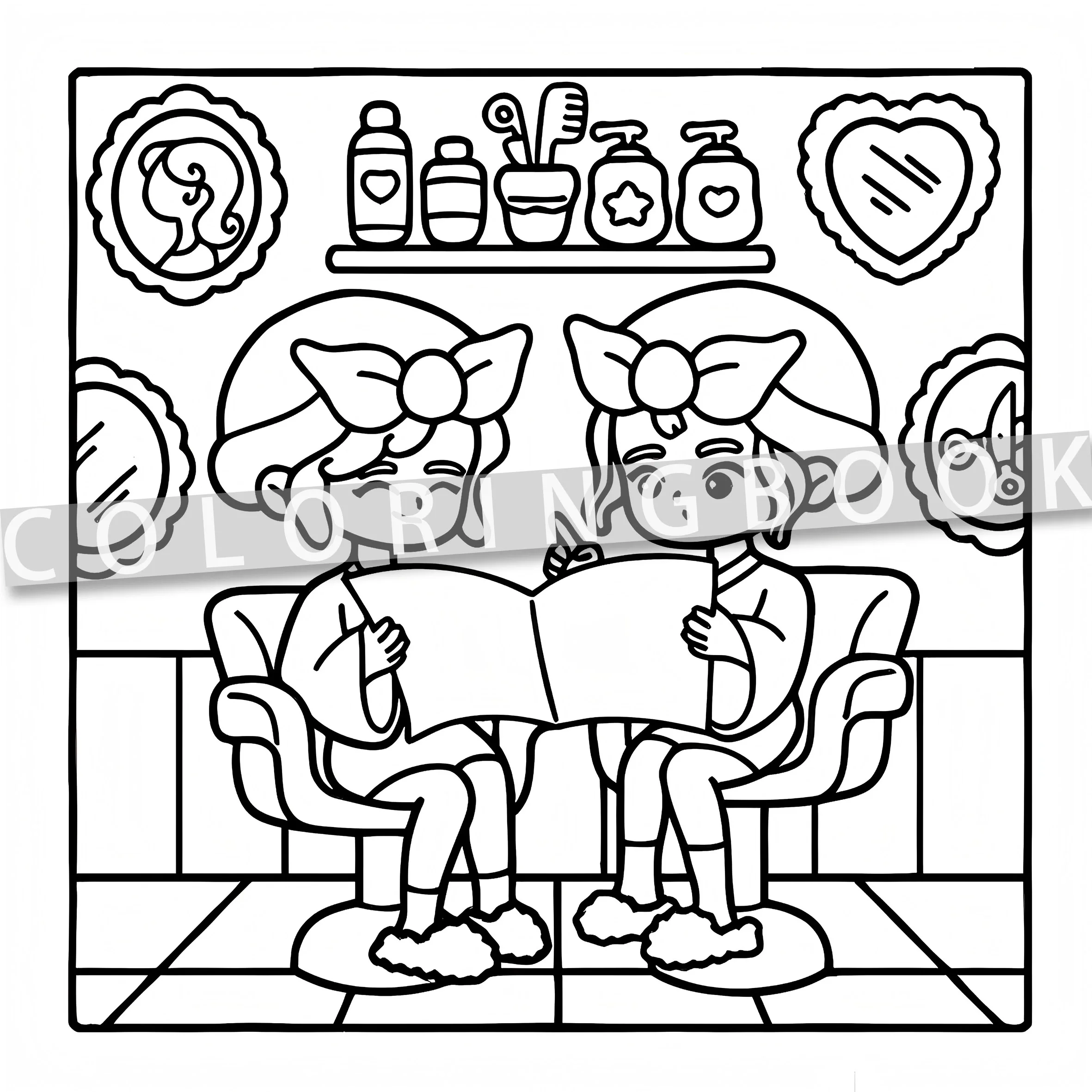 Coloring Book for Girls: Themed Art Journal for Creative Solo Time – Perfect Coloring Pages for Young Girls